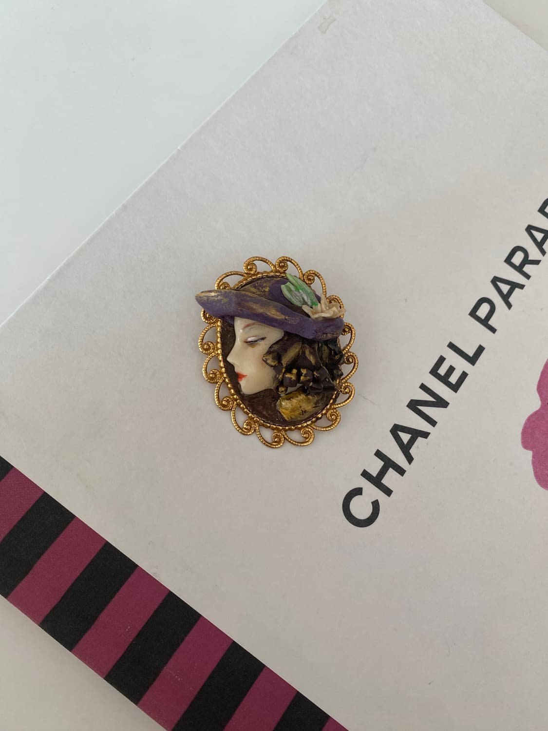 빈티지 레이디 카메오 까메오 브로치 상품이미지6