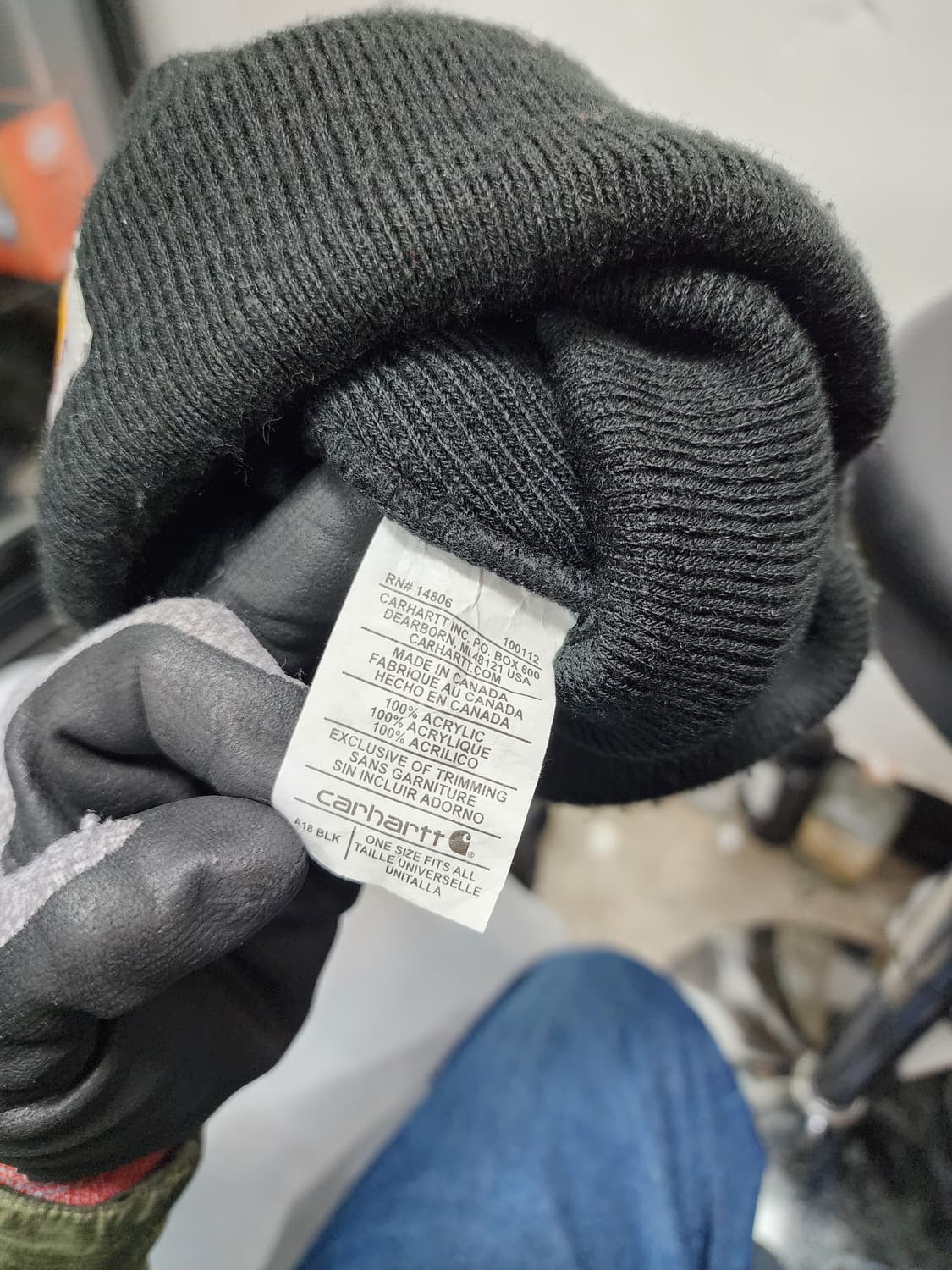 칼하트 블랙 비니 (CANADA MADE) 상품이미지3