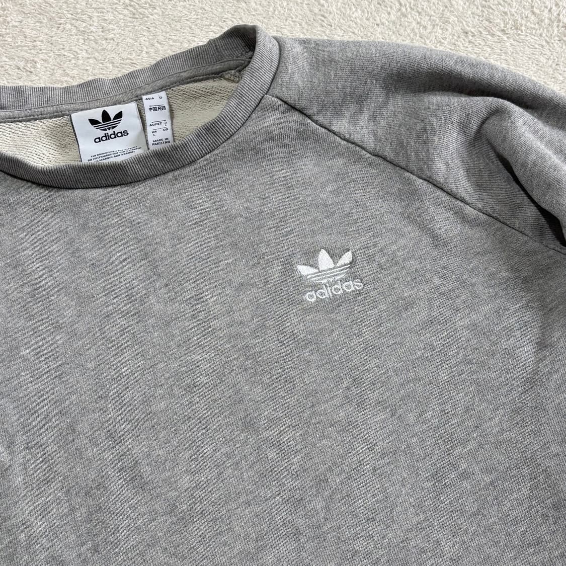 아디다스 파이어버드 그레이 스몰로고 맨투맨 상품이미지2