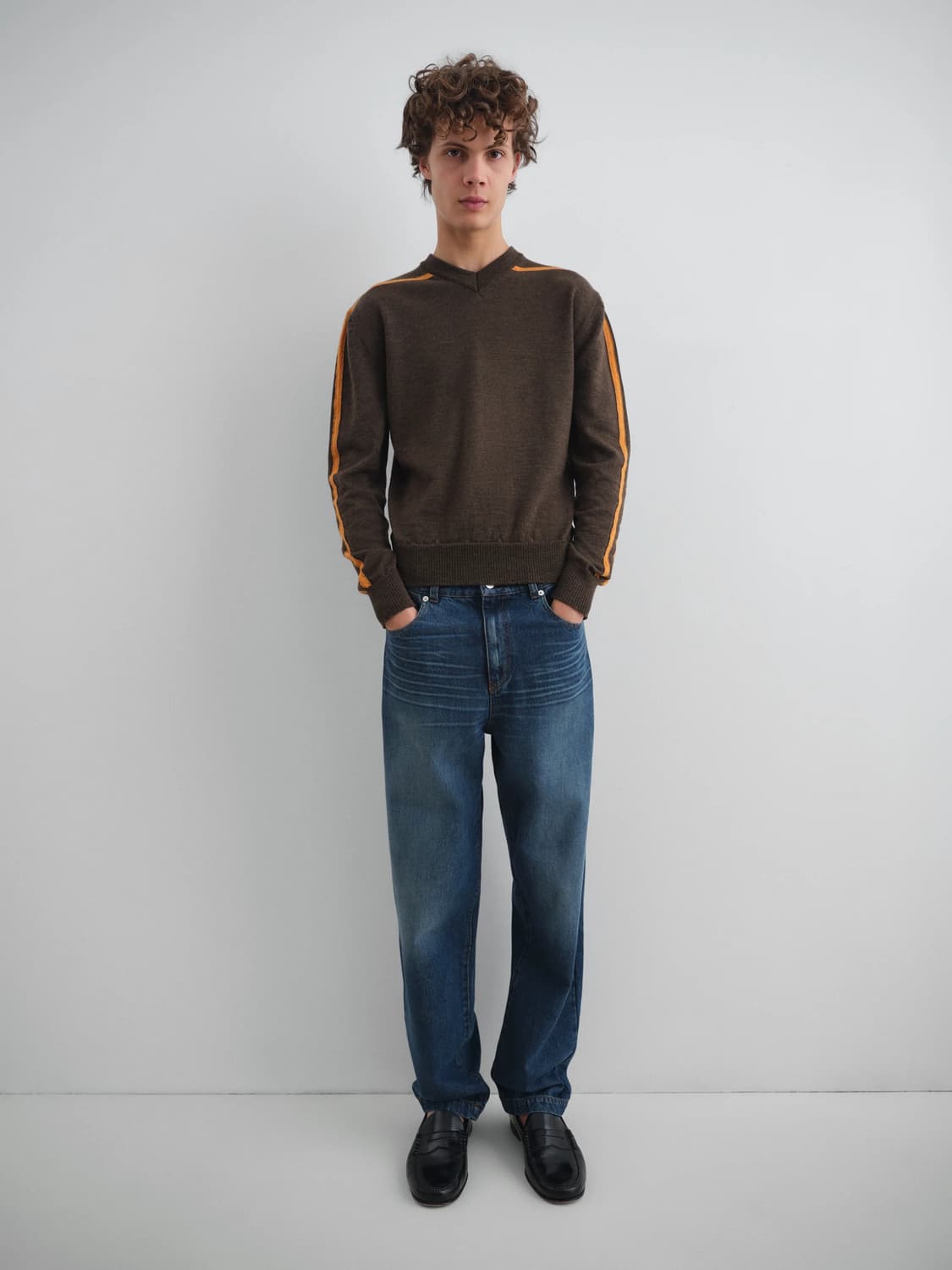 (L) 기마구아스 Sports jumper 니트 브라운 상품이미지1