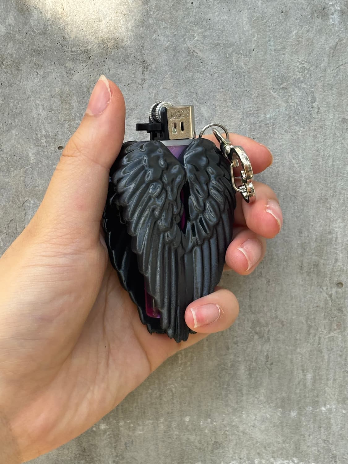 CHIKYUIN Angel wing lighter case black 상품이미지5