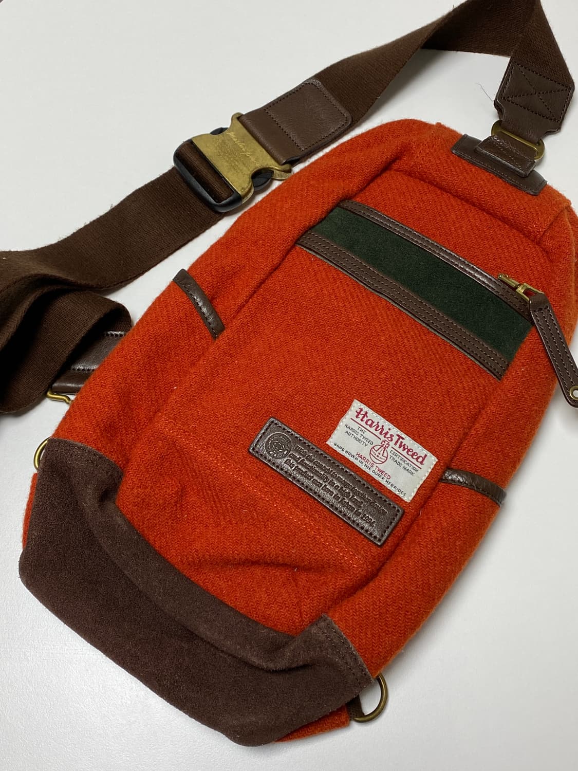 마스터피스 MSPC 해리스트위드 덴시티 크로스백 오렌지 상품이미지1