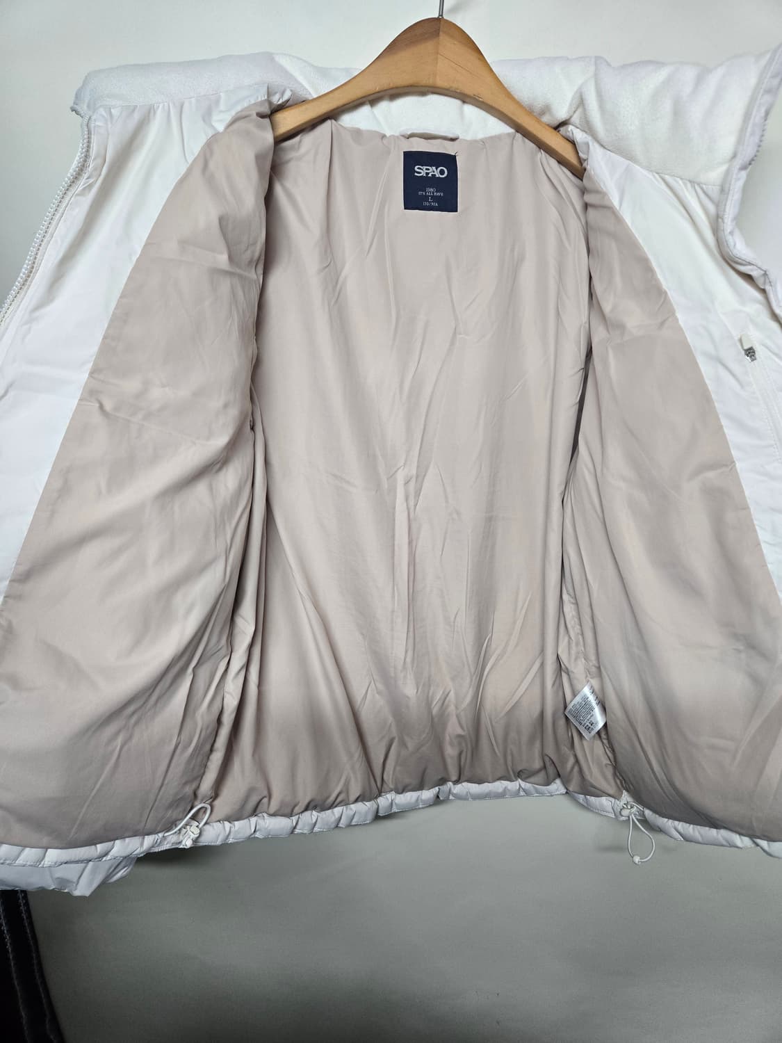 스파오 여성 아이보리 솜 패딩 L 상품이미지3