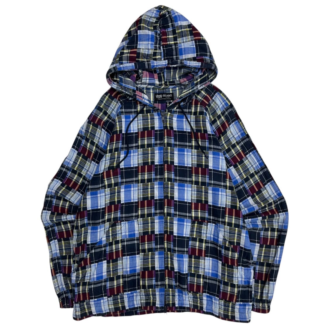빔즈 타탄체크 린넨 후드집업 상품이미지2