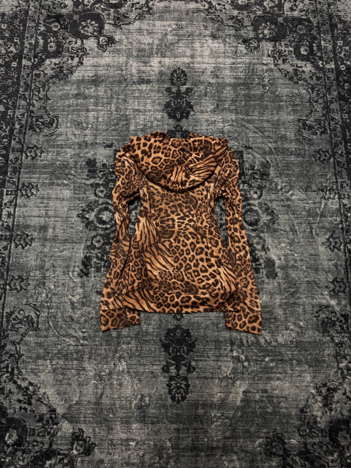 Xfrm 00s leopard knit hoodie  상품이미지6