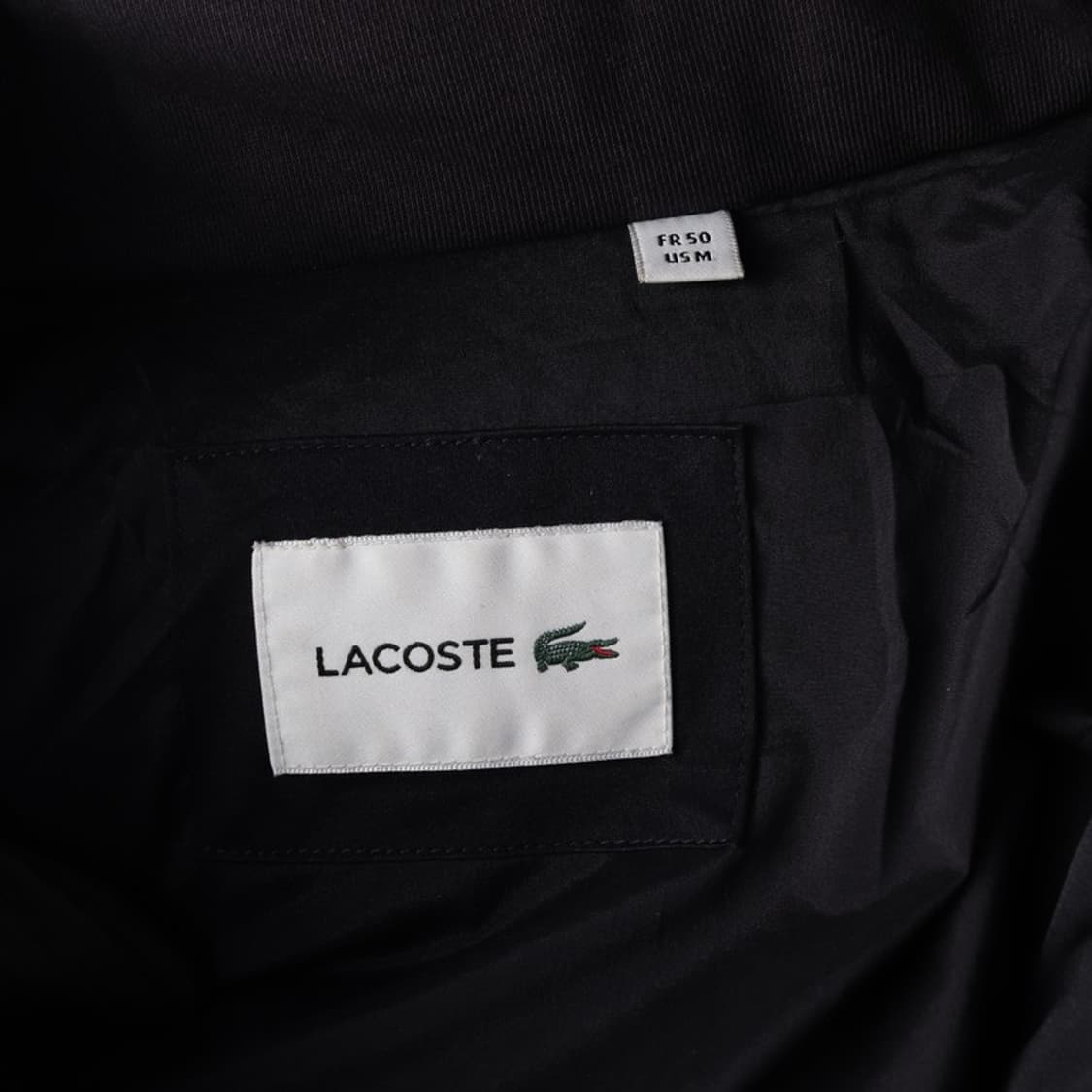 라코스테 시그니처 크록 구스다운 숏패딩 네이비 M 상품이미지6