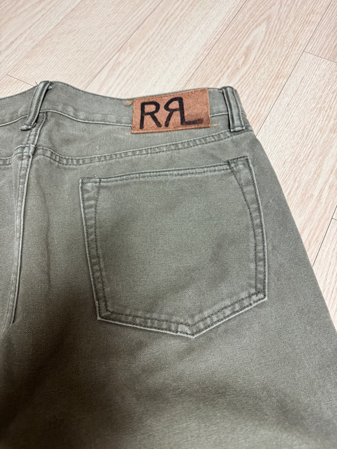 (30) RRL 슬림핏 올리브 캔버스 팬츠 상품이미지9