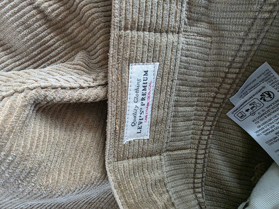 리바이스 568 코듀로이 33/32 팝니다. 상품이미지5