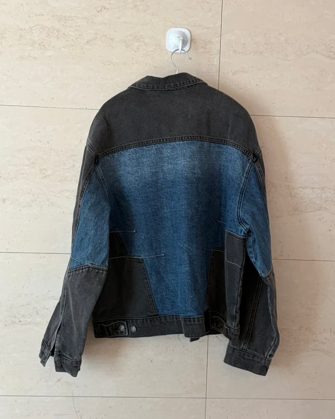 슈프림 투톤 패널 데님 자켓 블랙 L 상품이미지5