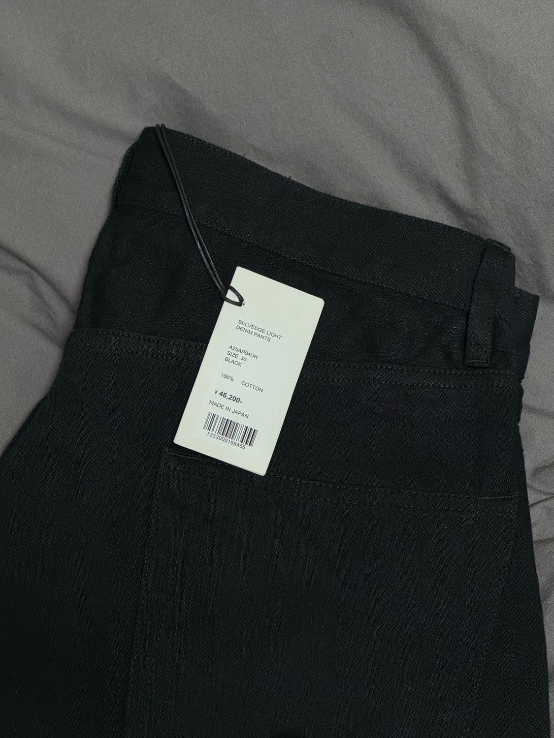 [30] 오라리 우메다 한큐 익스클루시브 셀비지 라이트데님 블랙 상품이미지3
