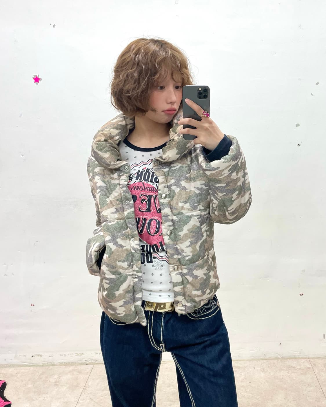 Camo pillow padded jumper 상품이미지1