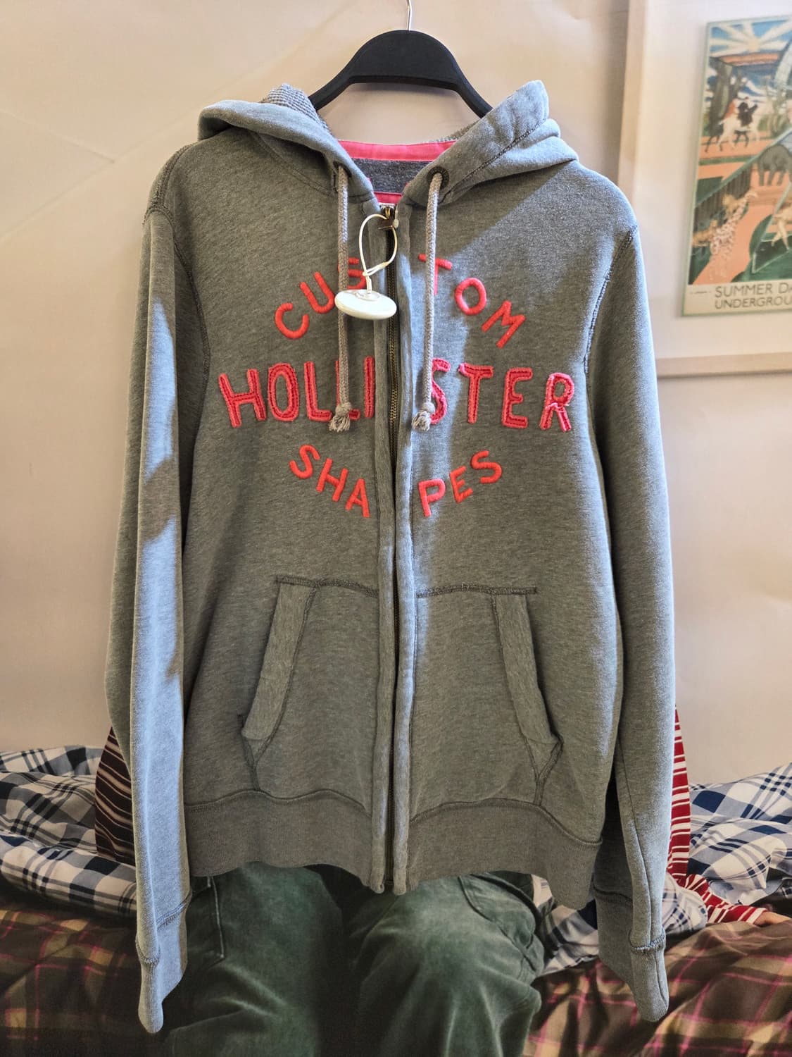 홀리스터 그레이 오버핏 후드집업 상품이미지3