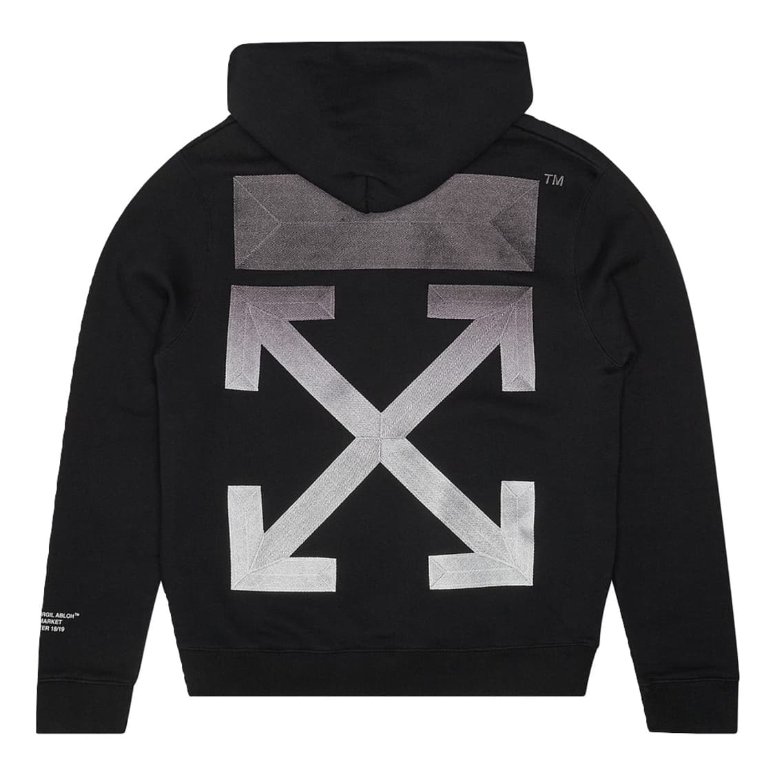 오프화이트 도버스트릿 마켓 자수 에로우 후드 블랙 그레이 상품이미지1
