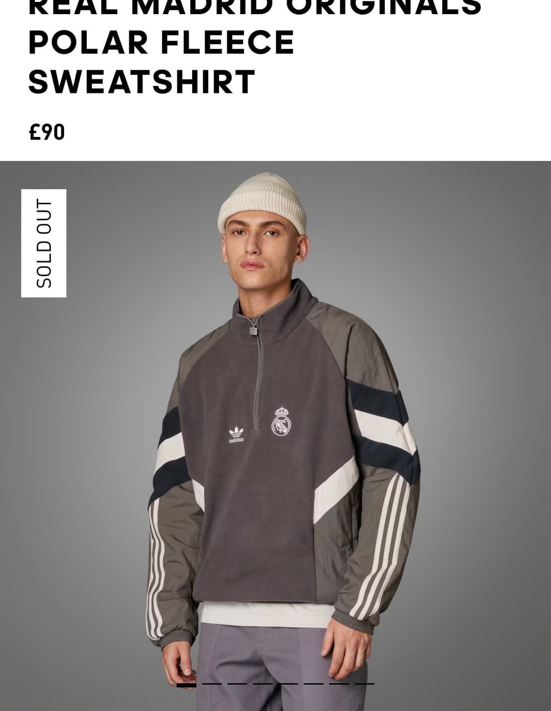 (해외 M) 24-25 레알마드리드 오리지널스 폴라 플리스 반집업 탭채새 상품이미지9