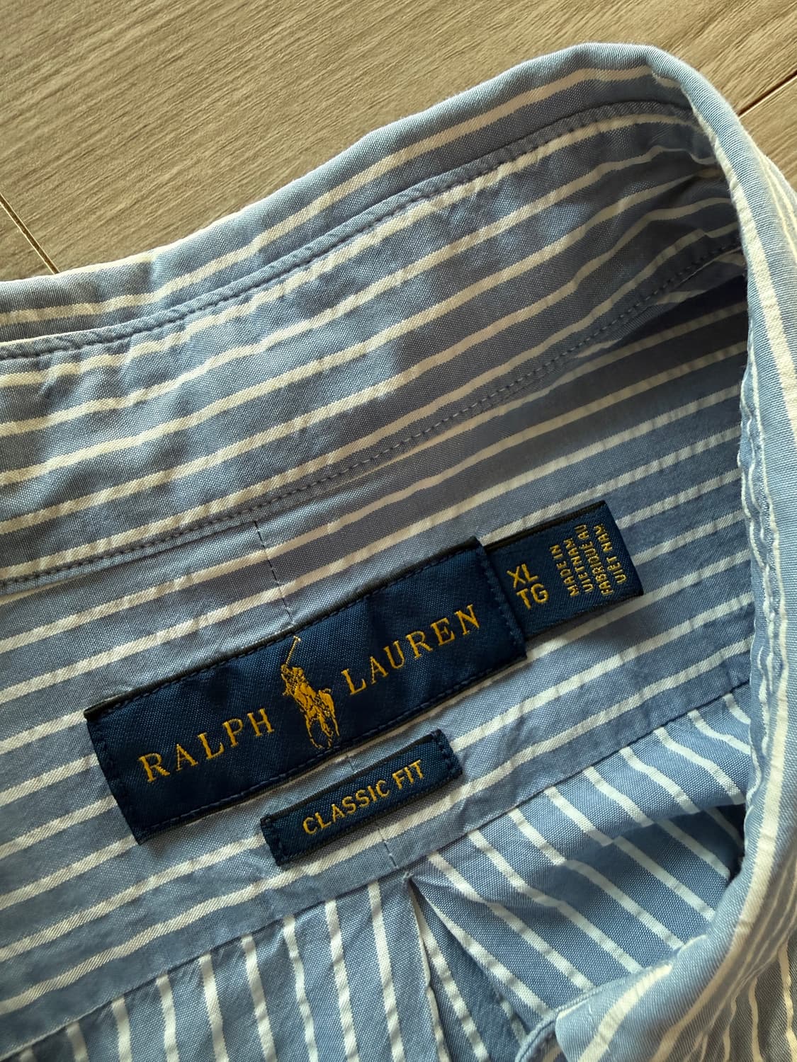 polo 폴로 시어서커 스트라이프 셔츠 xl 상품이미지2