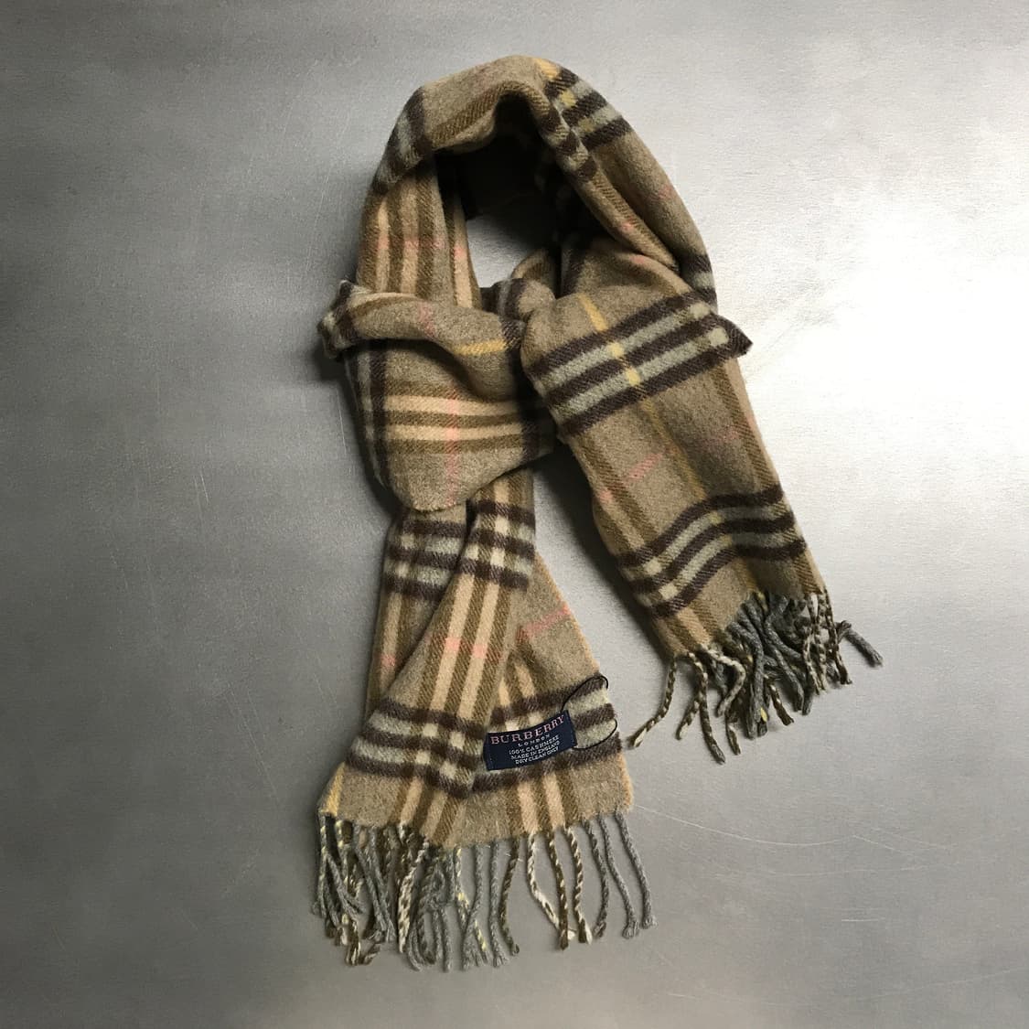 버버리 정품 캐시미어 머플러 그린 상품이미지4