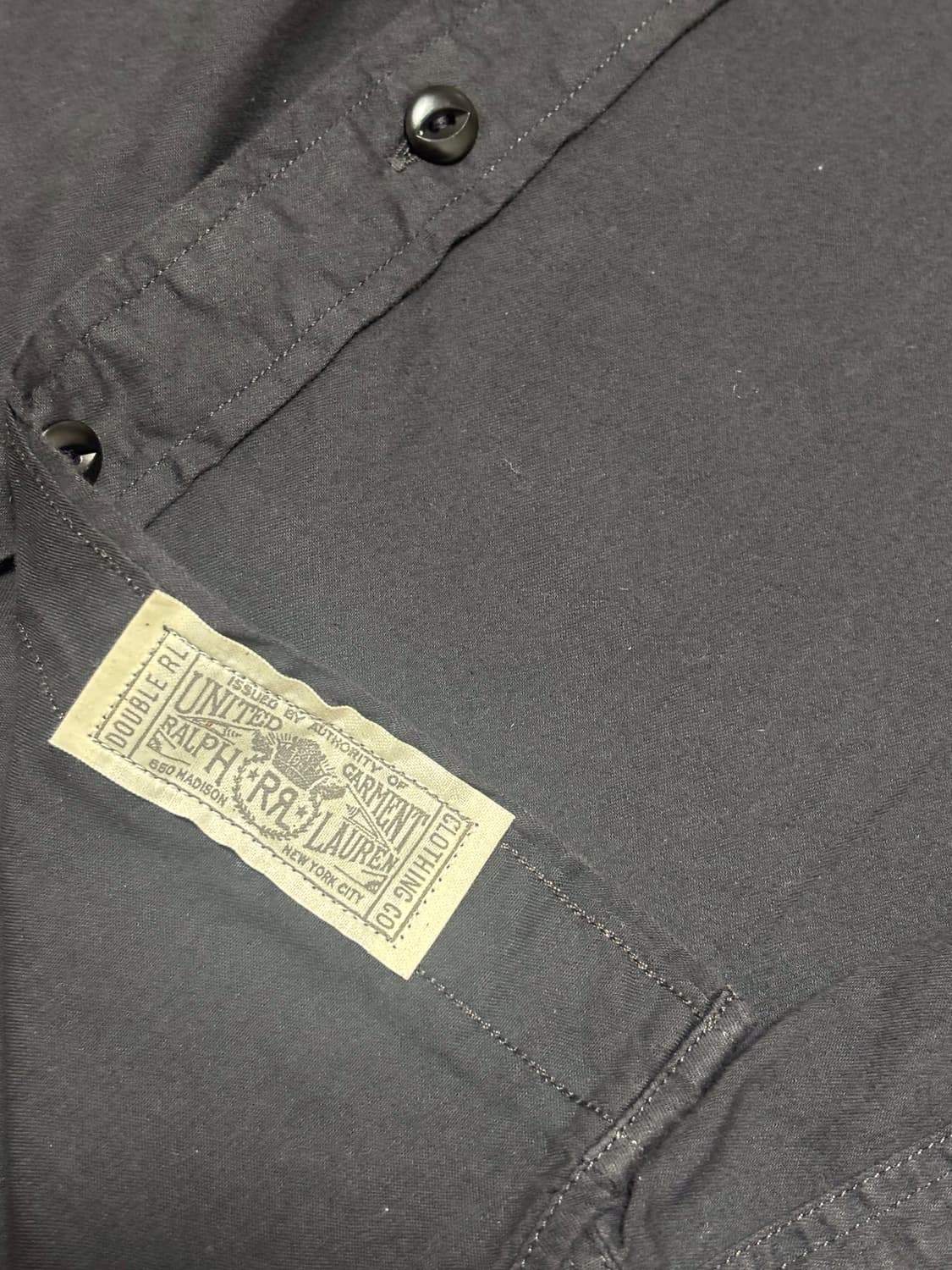 RRL 더블알엘 블랙 워싱 코튼 셔츠 M 상품이미지7