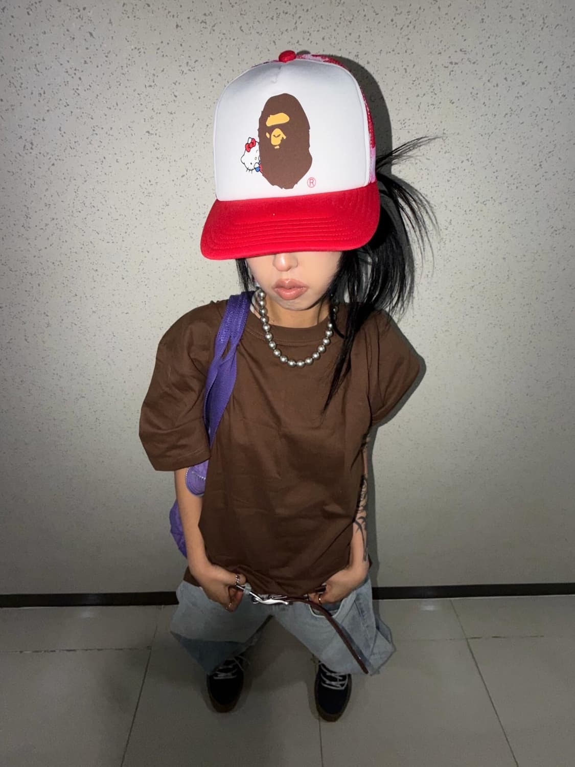 Bape X Sanrio Hello Kitty Cap ( 새상품 )  상품이미지6