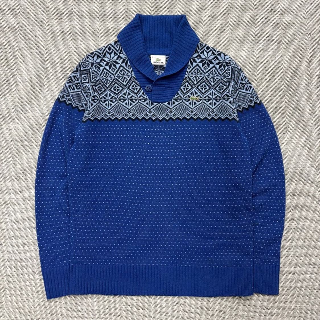 라코스테 울블렌드 숄카라 니트 v2128 상품이미지1