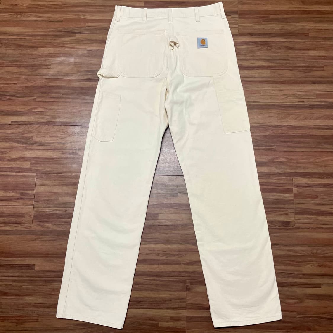 90s 미제 칼하트 에크루 크림 오프 화이트 싱글니 카펜터 워크팬츠 34 상품이미지3