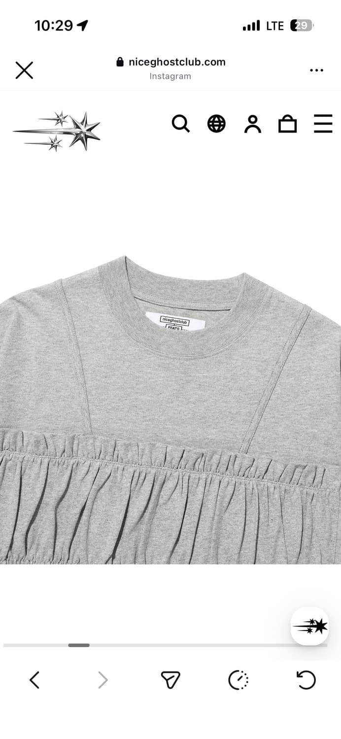 ffats 셔링 롱슬리브 m사이즈 상품이미지3