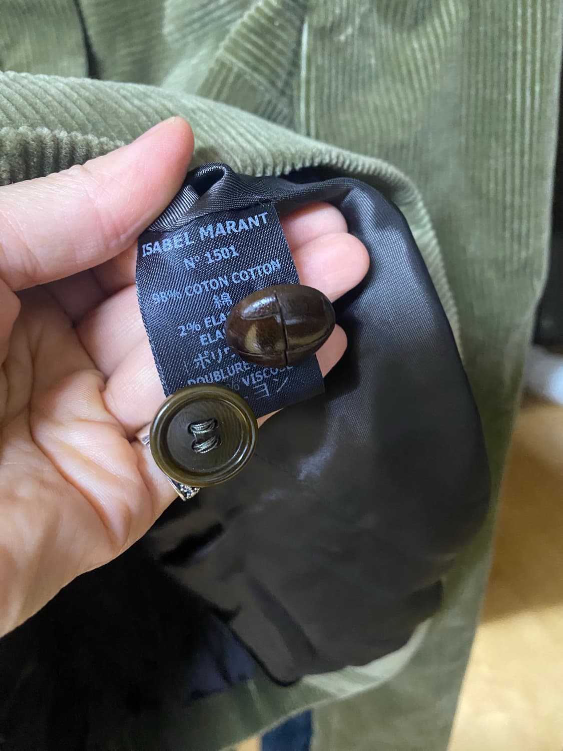 Isabel Marant 코듀로이 자켓 올리브 그린 상품이미지7