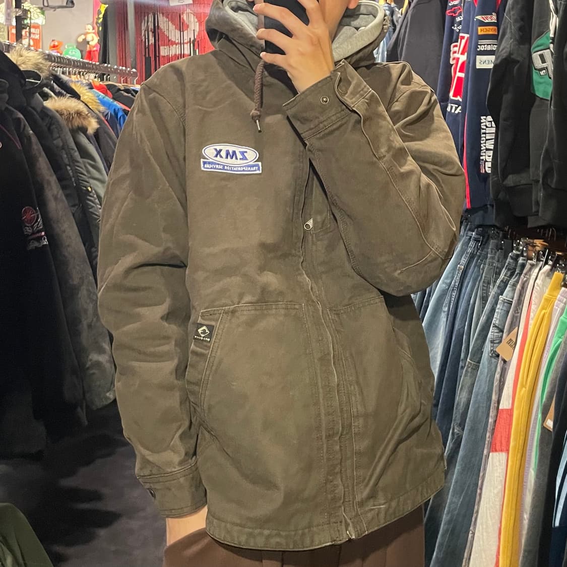 [IM] VTG 빈티지 브라운 후드워크자켓  상품이미지4