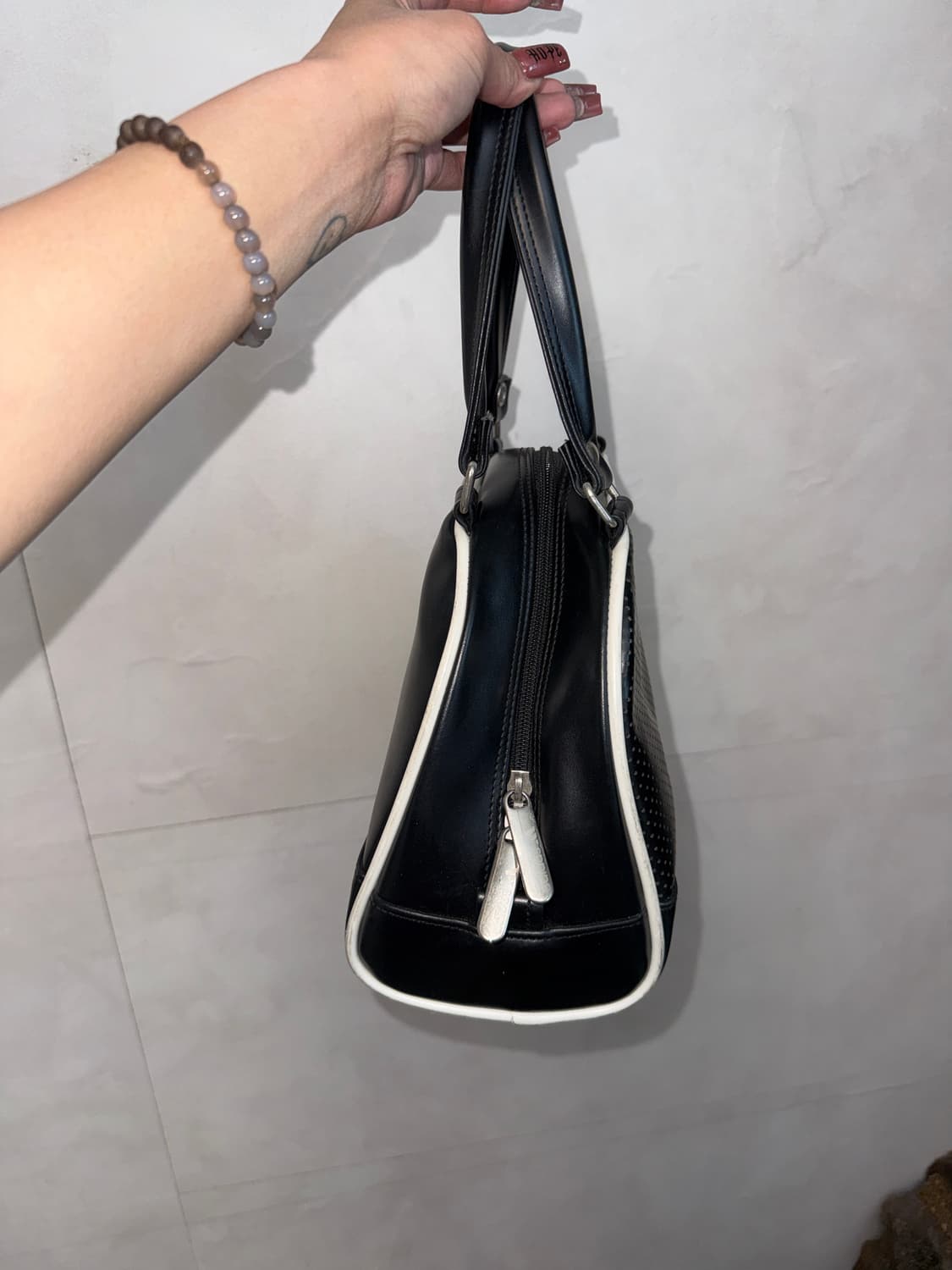 Adidas black leather mini bowling bag 상품이미지4