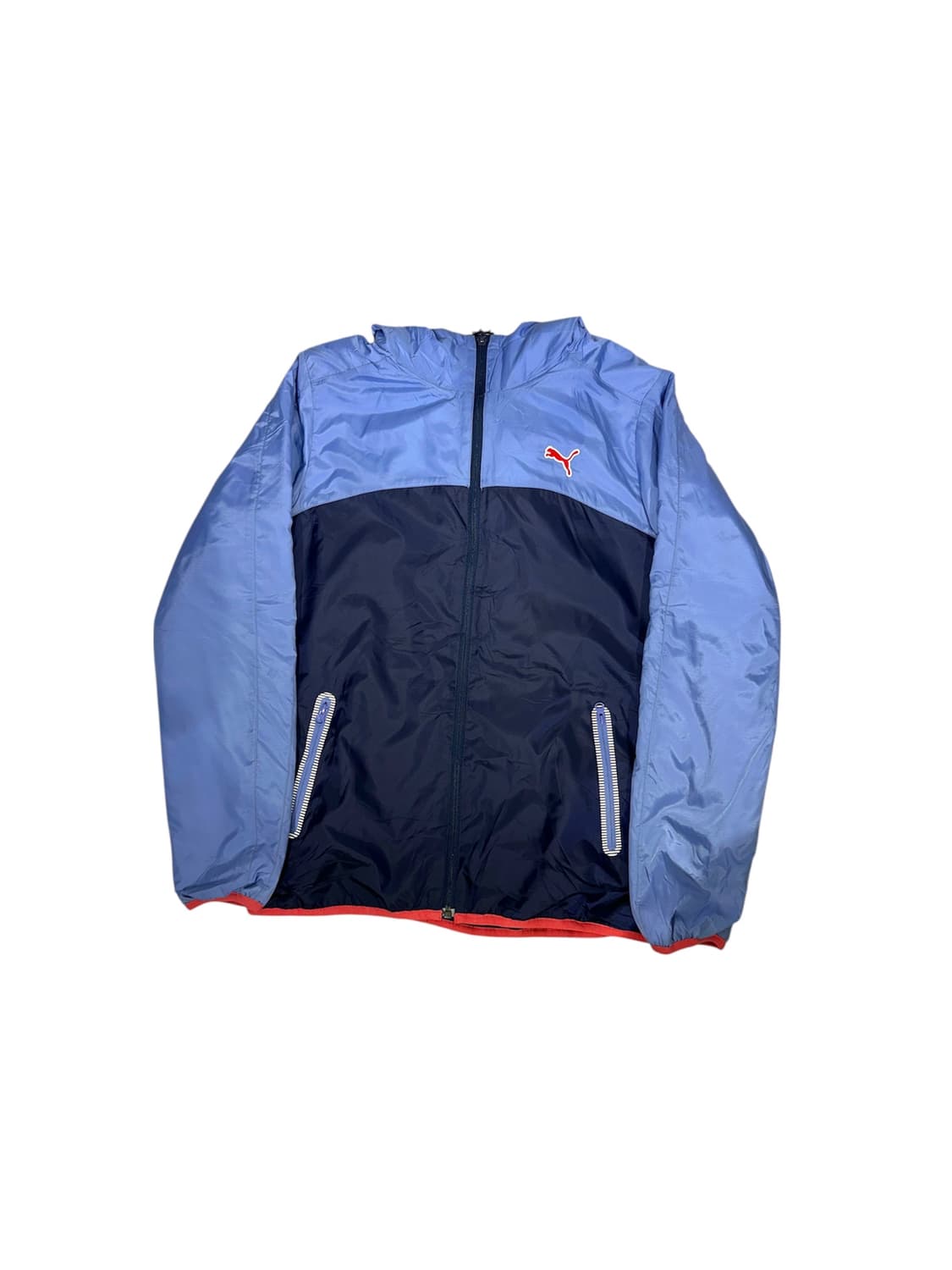 푸마 네이비 블루 후드 로고 바람막이 자켓 M 상품이미지5