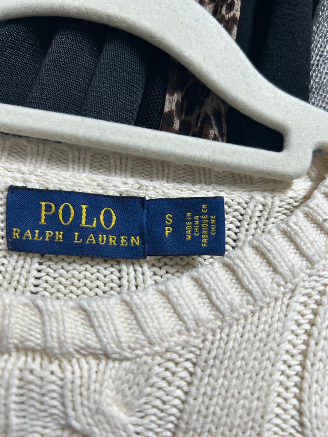폴로 꽈배기 니트 아이보리  상품이미지2