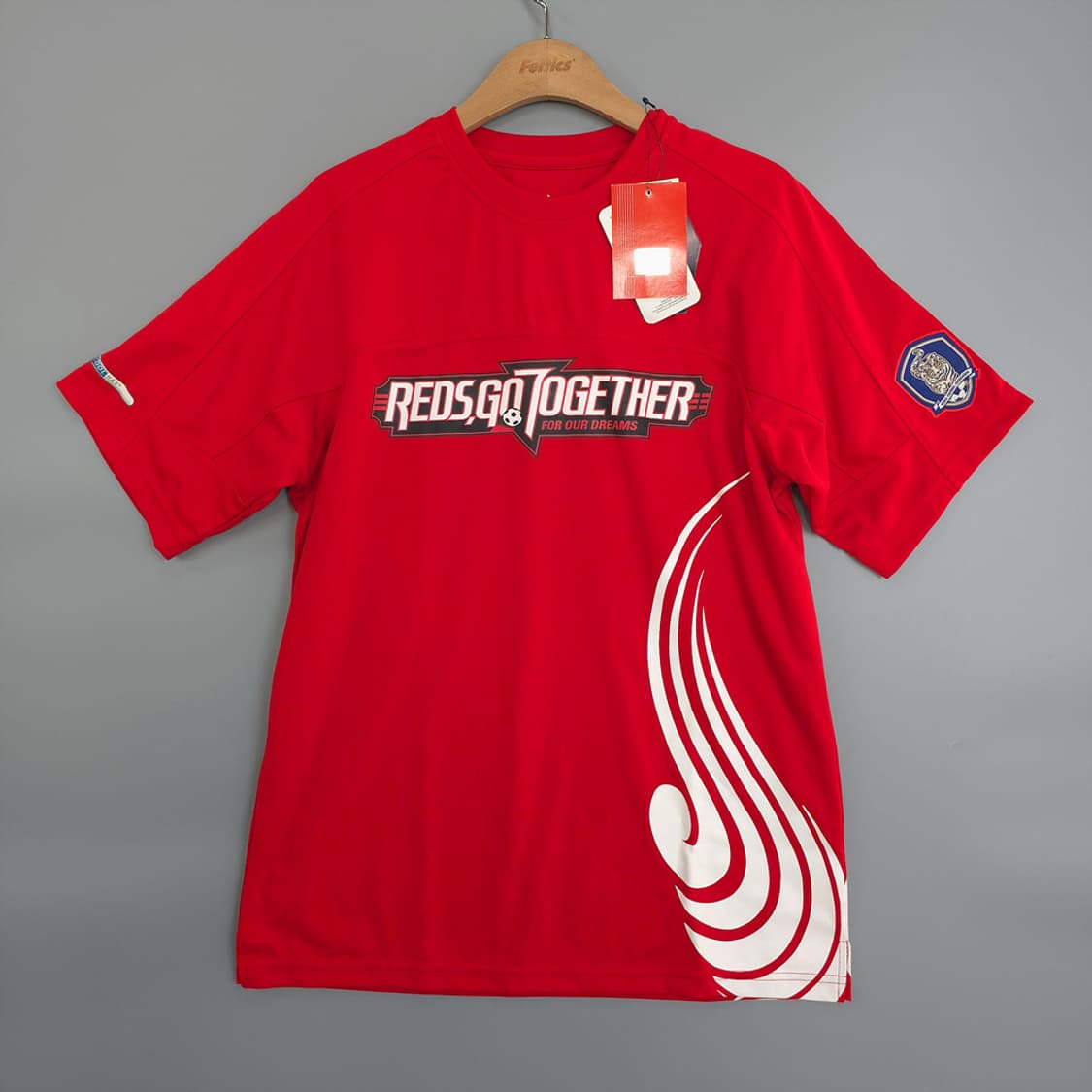 새제품) 베이직하우스 BASIC HOUSE 붉은악마 응원 반팔티 레드 L 상품이미지1