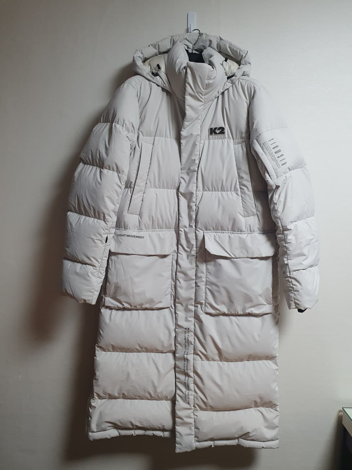 K2 포디엄2 롱패딩 라이트그레이 90 ❄️ 상품이미지2