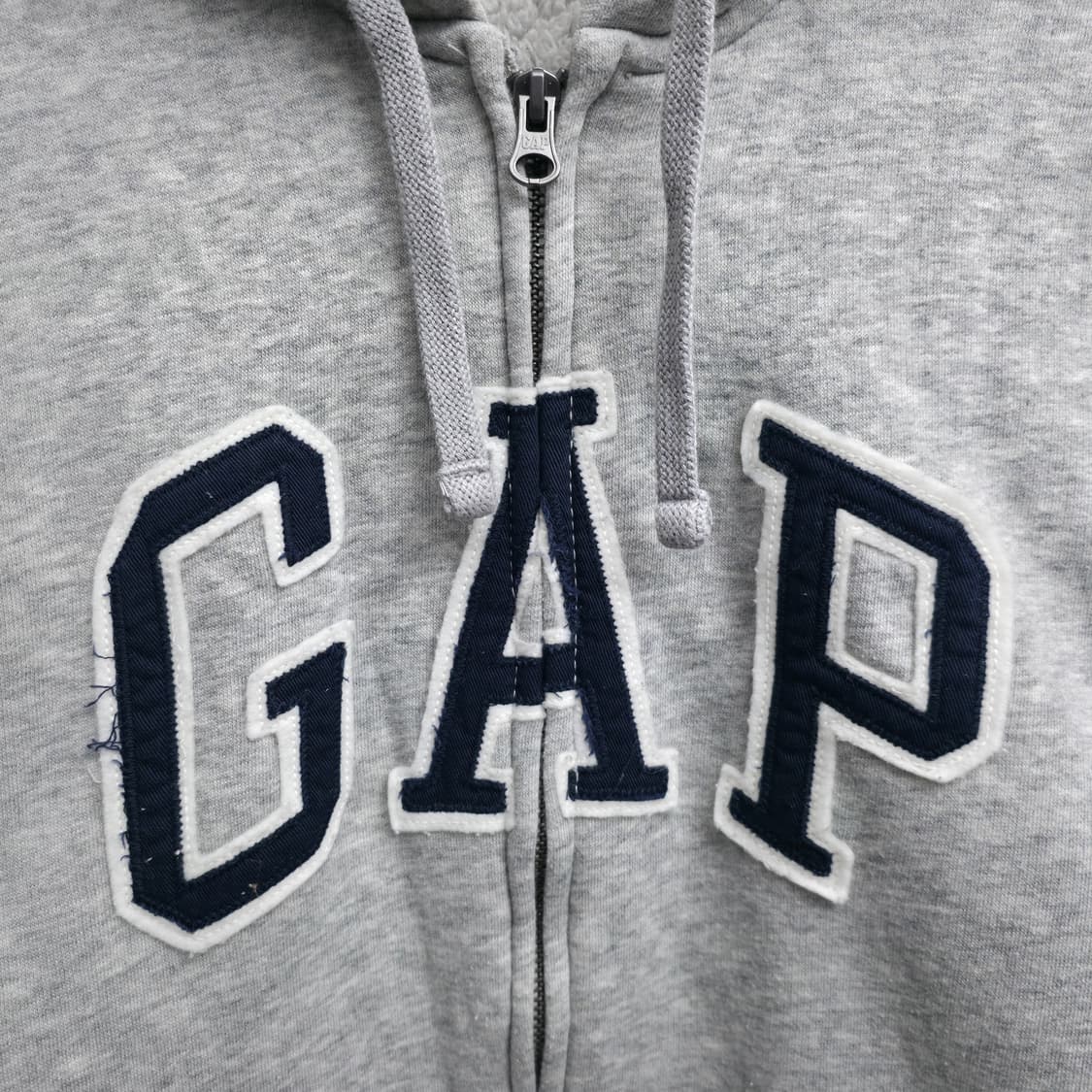 [M] GAP 갭 후리스 후드집업 그레이 상품이미지4