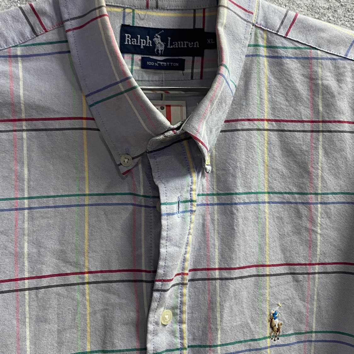 폴로 랄프로렌 컬러블록체크 코튼 셔츠 B3785 상품이미지3