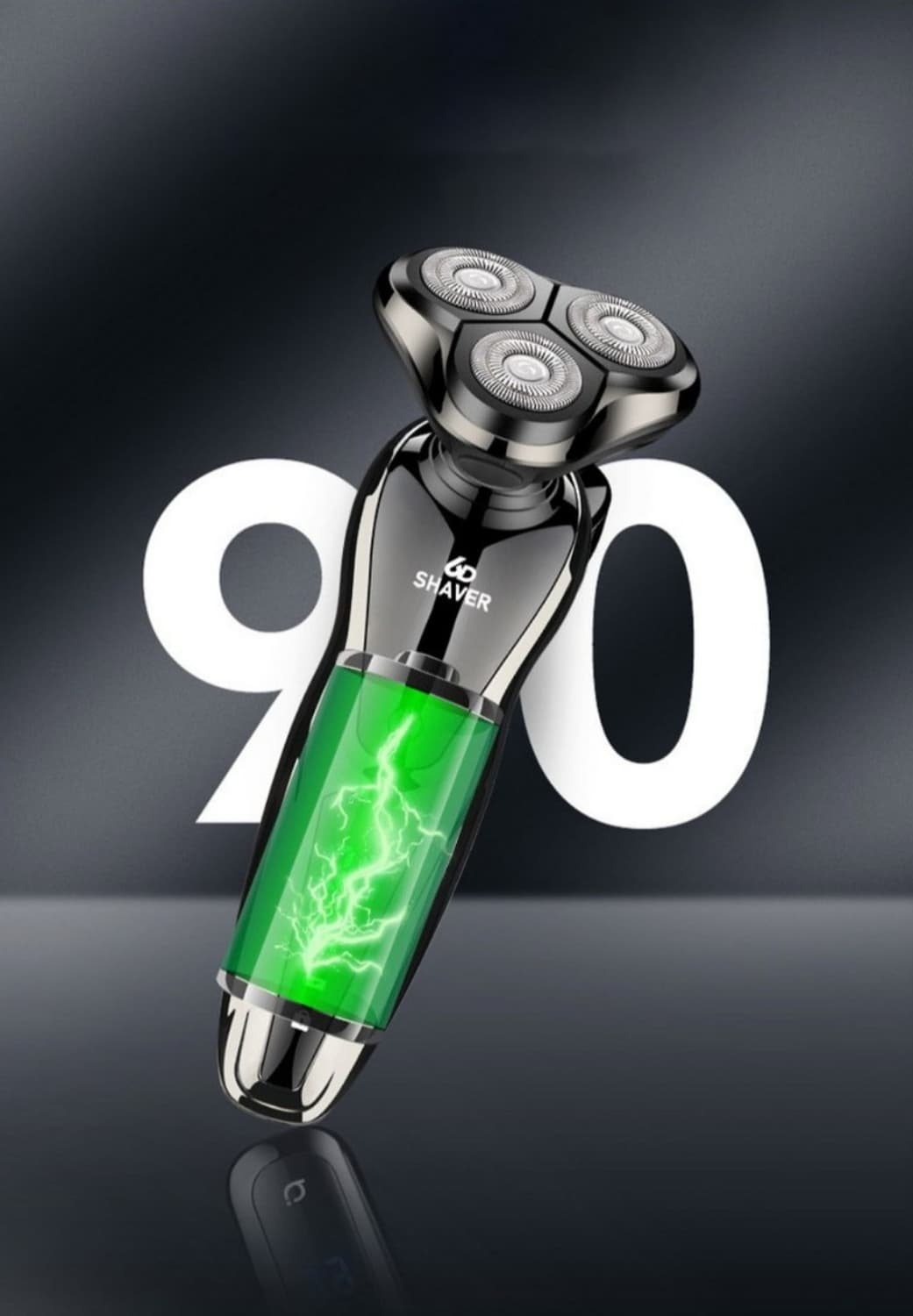 스마트 전동 전기면도기  헤드 LED 디스플레이 건습 겸용 생활방수 칼망 상품이미지5