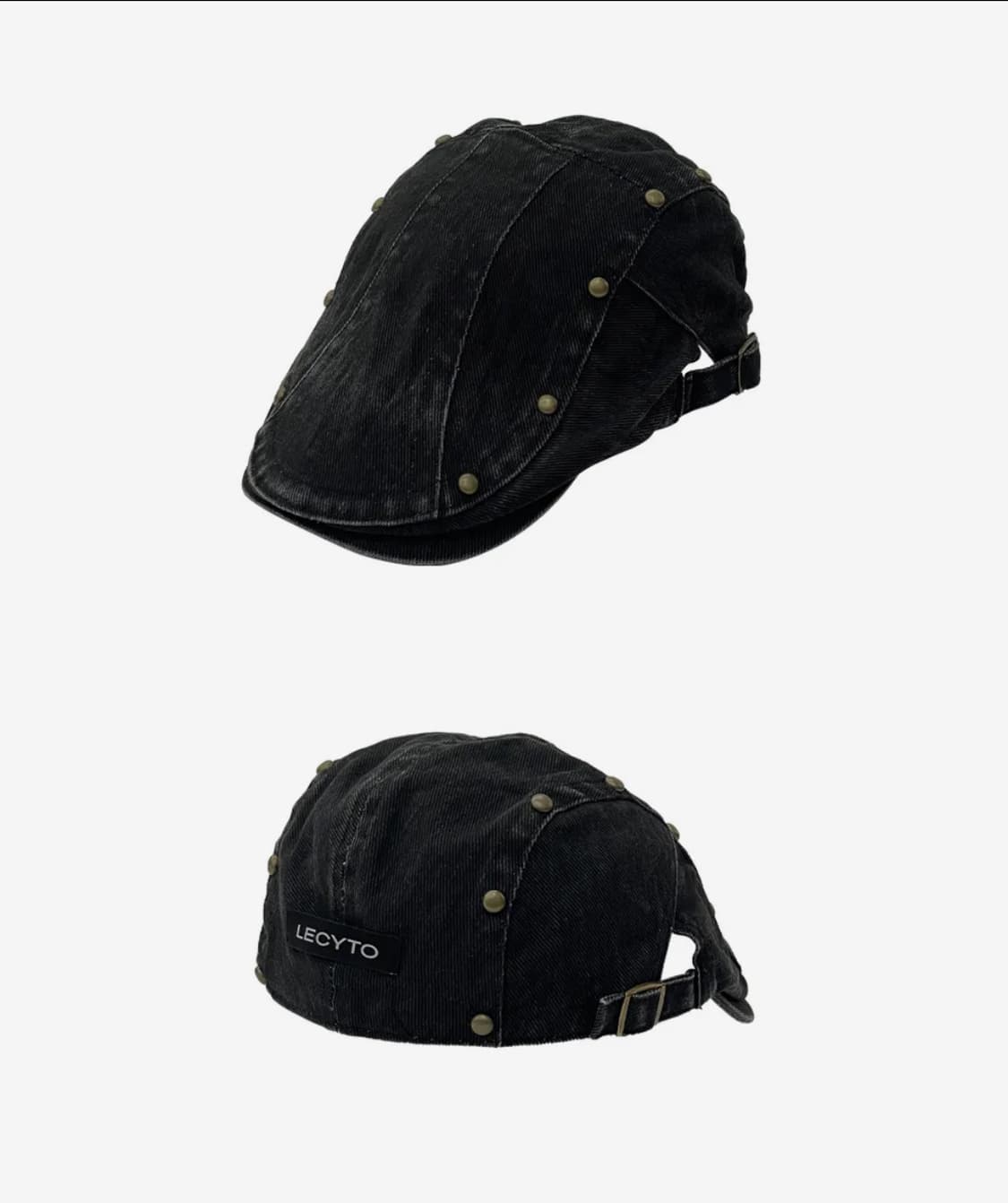 레씨토 헌팅캡 stud washed hunting cap 블랙 상품이미지1