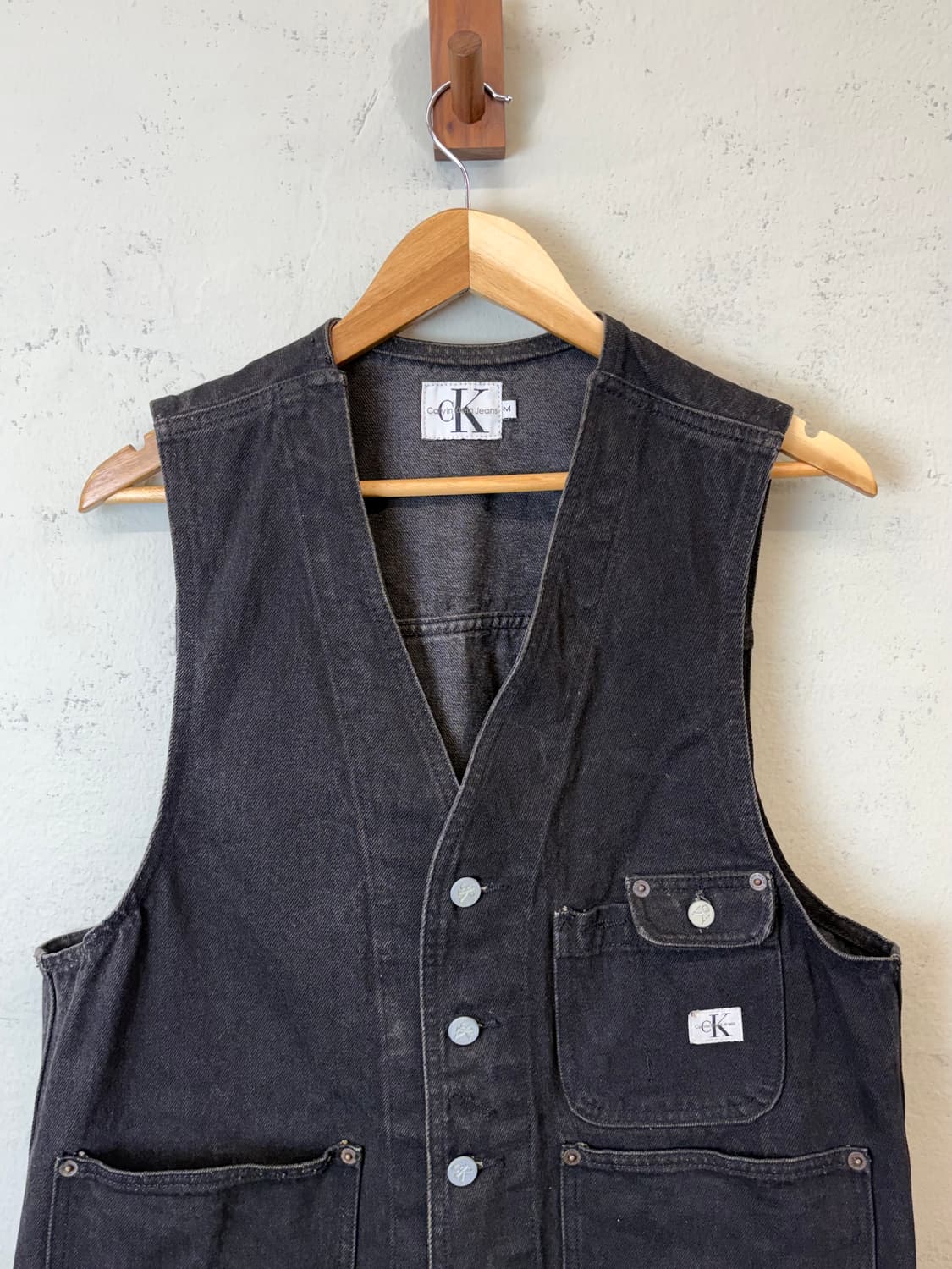 캘빈클라인 90s USA 빈티지 데님 베스트 상품이미지3