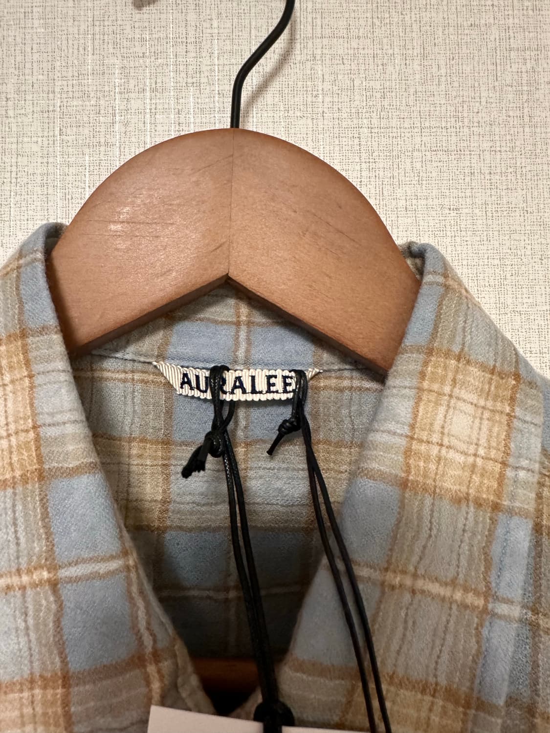 오라리 25fw 에어리울 체크셔츠 4 상품이미지4