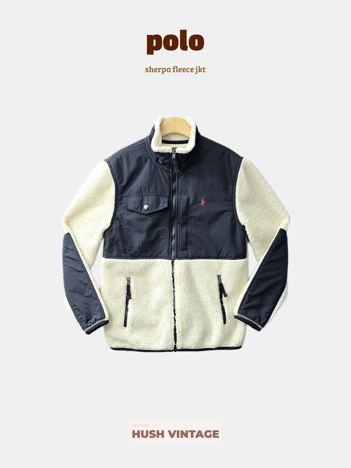폴로 랄프로렌 쉐르파 플리스 자켓 QR신형 후리스 집업 상품이미지1