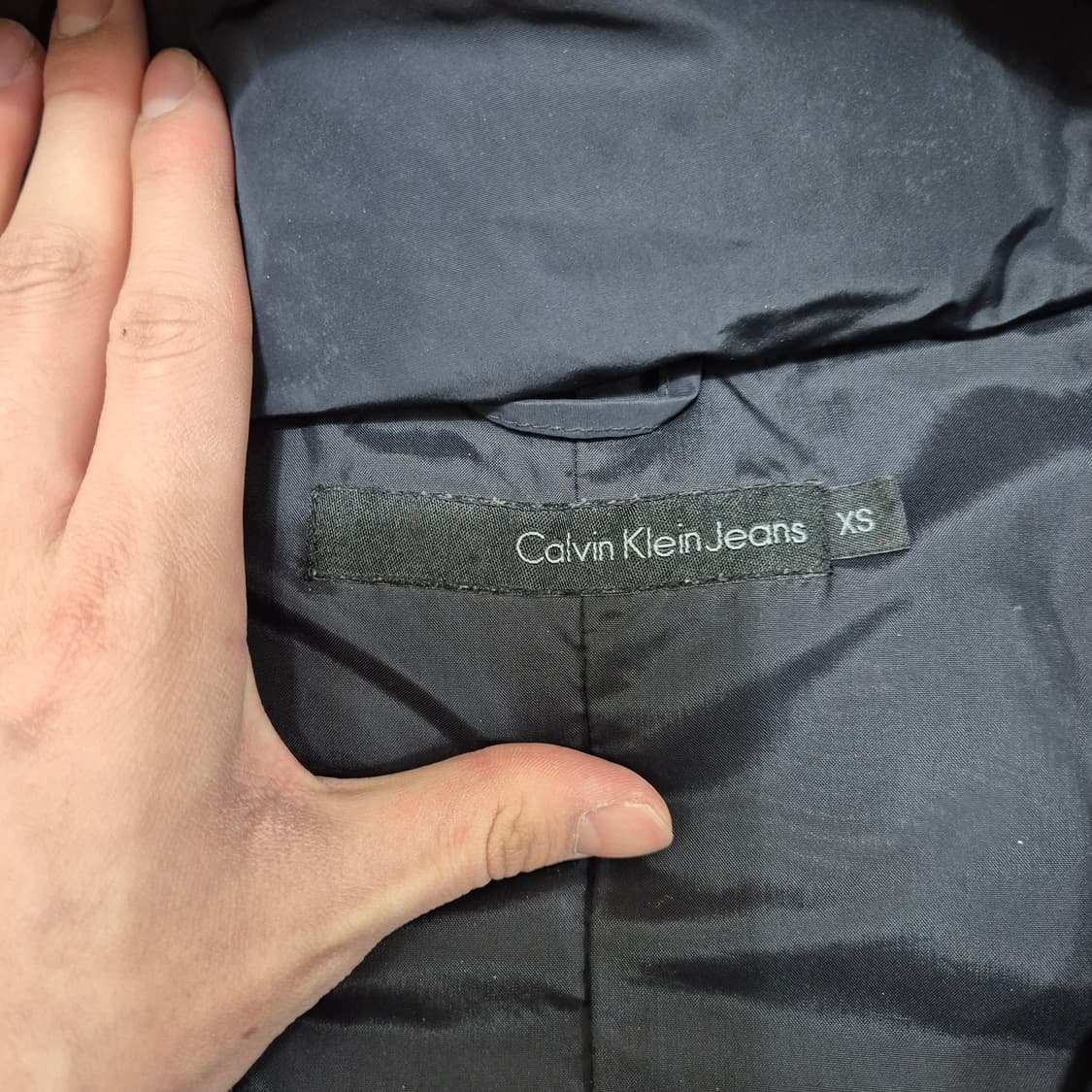 캘빈클라인 진스 프리미엄 덕다운 후드 롱패딩 점퍼 XS(85) 상품이미지5