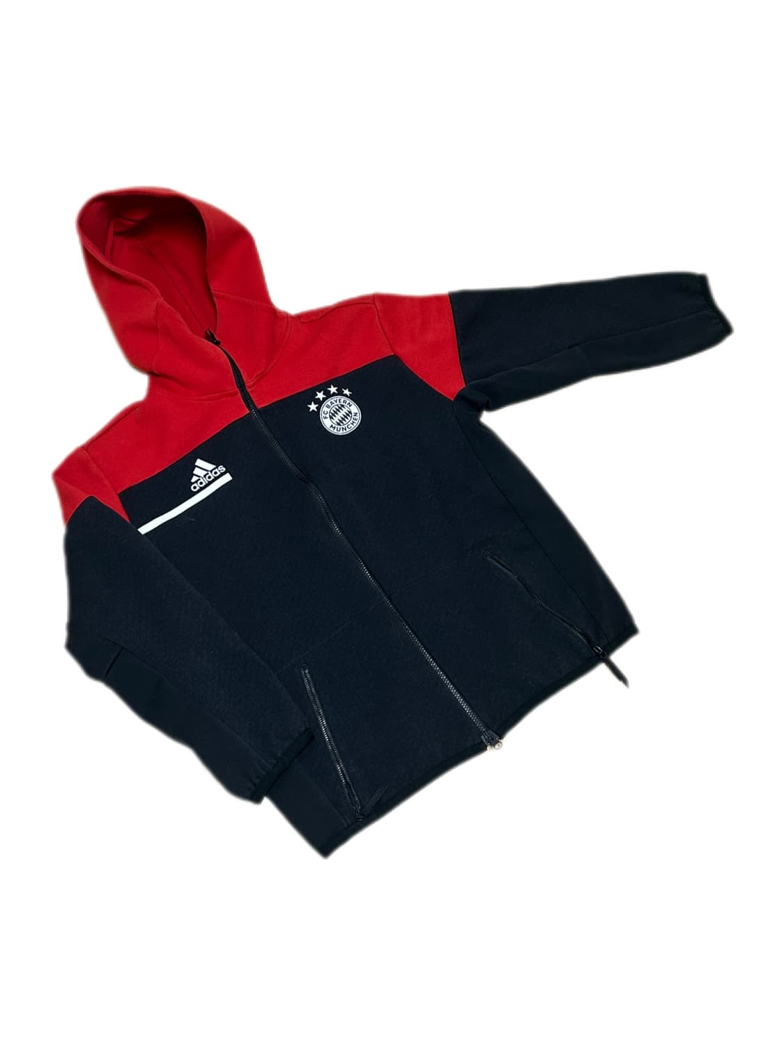 아디다스 바이에른 뮌헨 블랙 레드 후드집업 상품이미지2