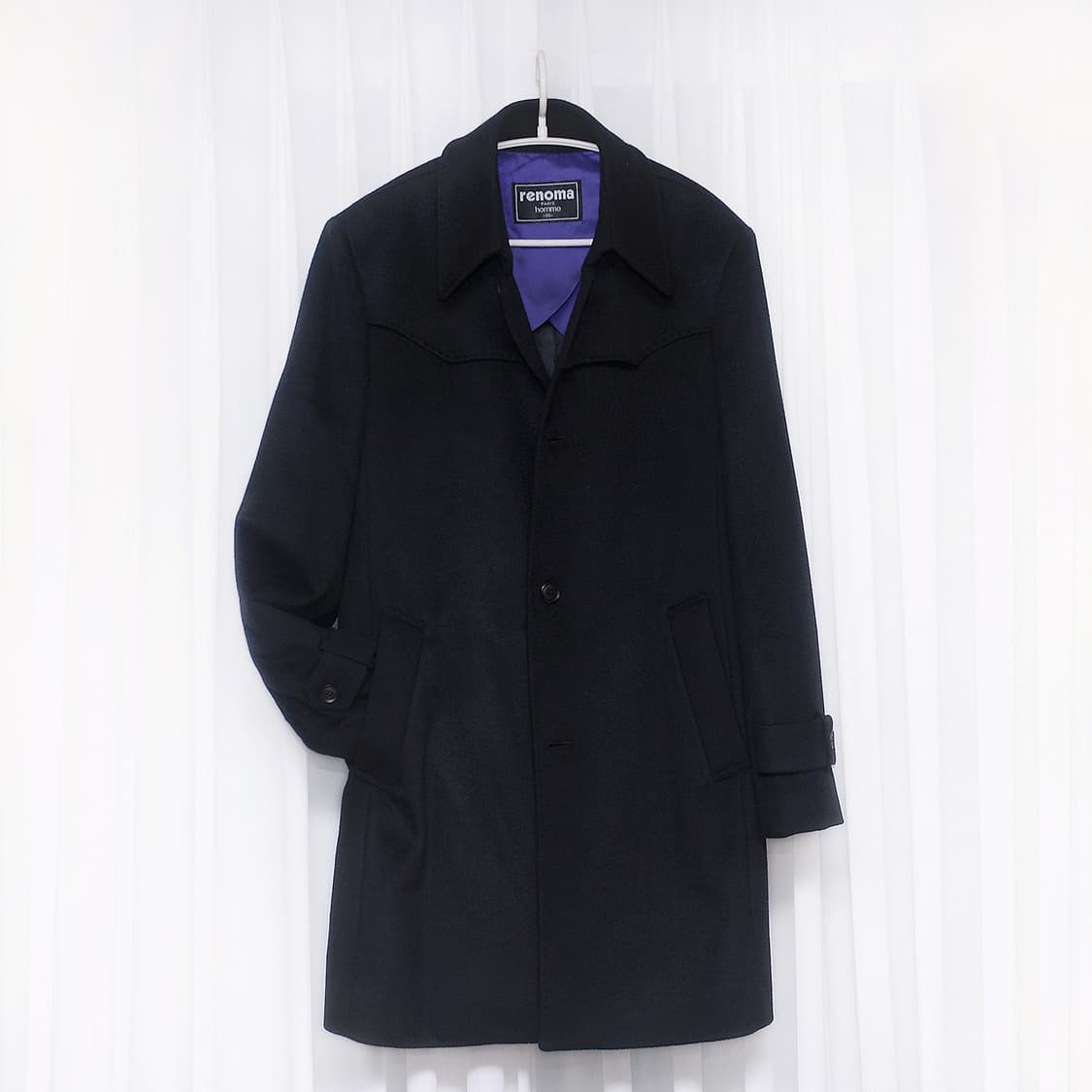 레노마 파리 옴므 퓨어 캐시미어 싱글 발마칸 트렌치 코트 (100+) 상품이미지1