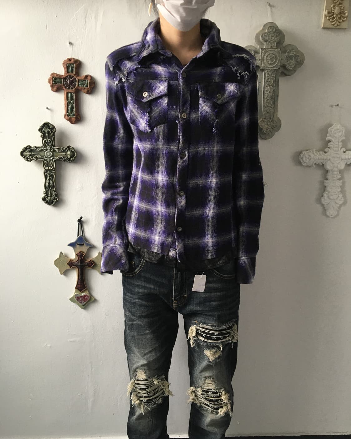 Check pattern shirt 상품이미지1