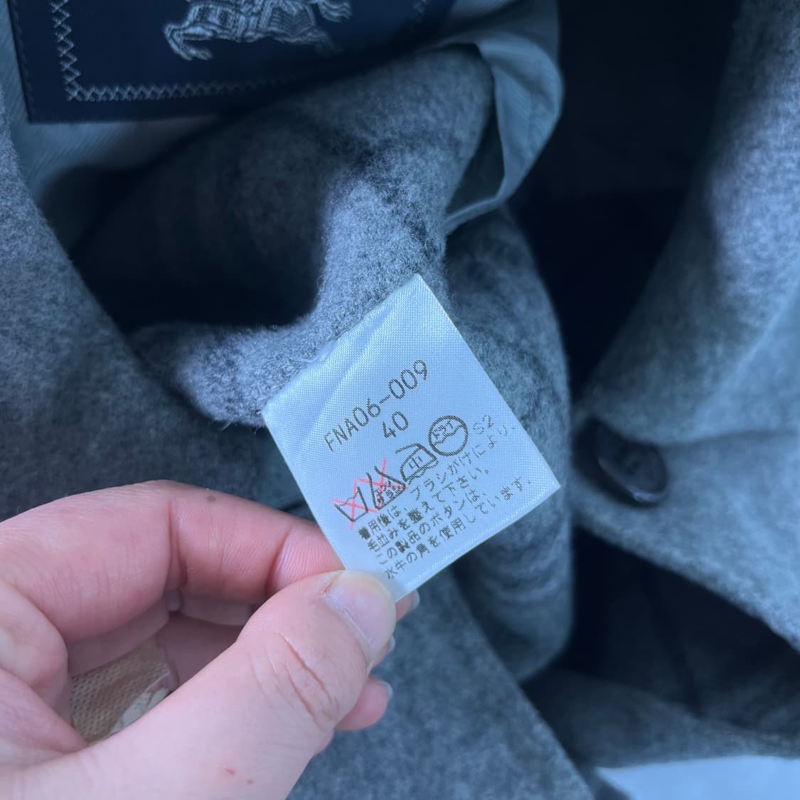 100 버버리 90s 캐시미어 울 싱글 코트 상품이미지6