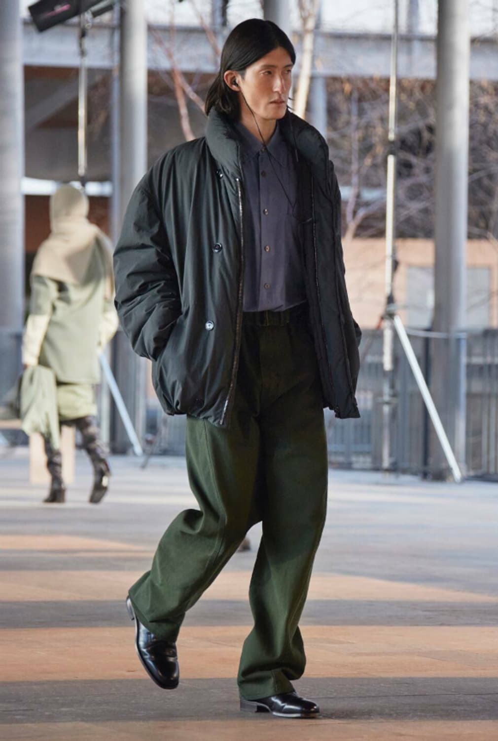 르메르 트위스트 벨티드 데님 팬츠 그린 S 상품이미지2