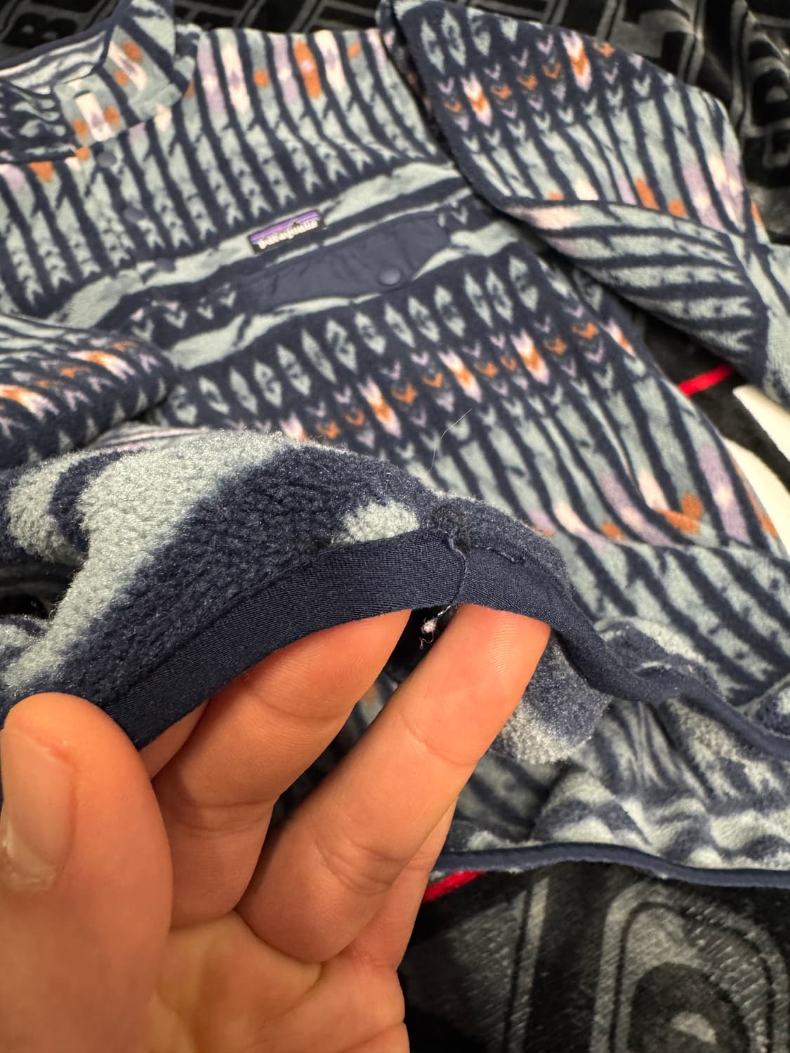 파타고니아 신칠라 스냅 티 풀 오버 쿠타 클래쉬 쉐도우 블루 상품이미지10