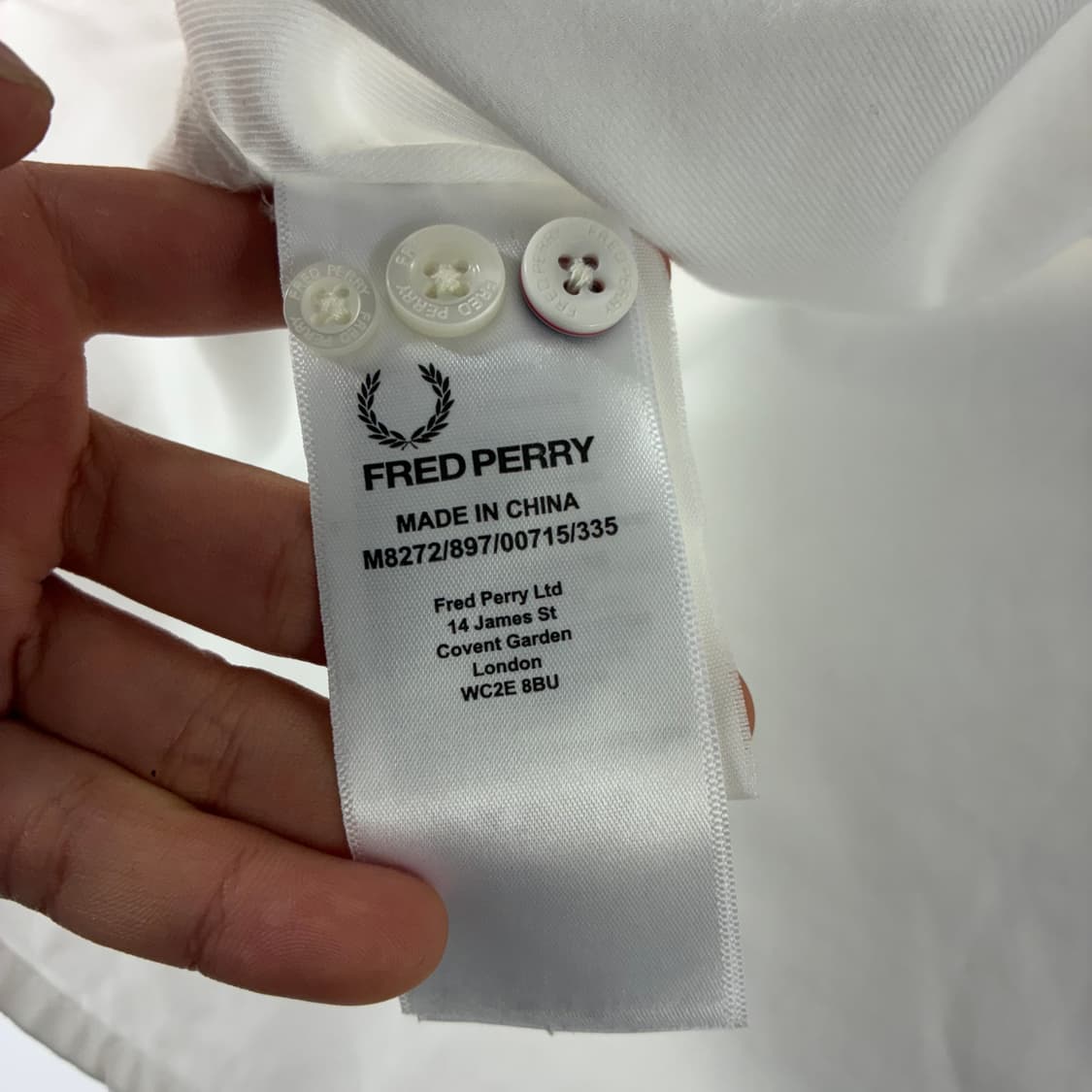 Fred Perry 프레드 페리 화이트 옥스포드 윙트리 포켓 셔츠 상품이미지6