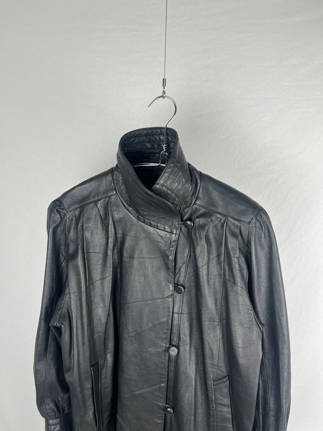 Vintage 리얼레더 하이넥 카코트  상품이미지3