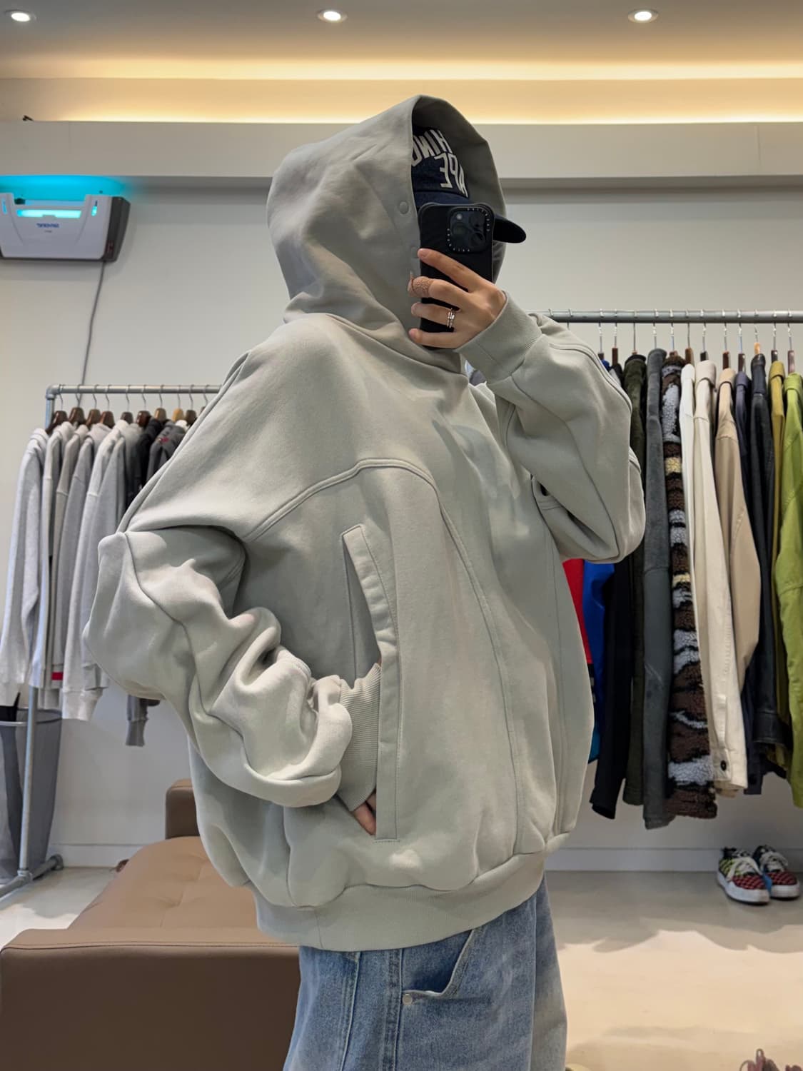 그레일즈 지오메트리 스냅 오버 후드티 상품이미지6