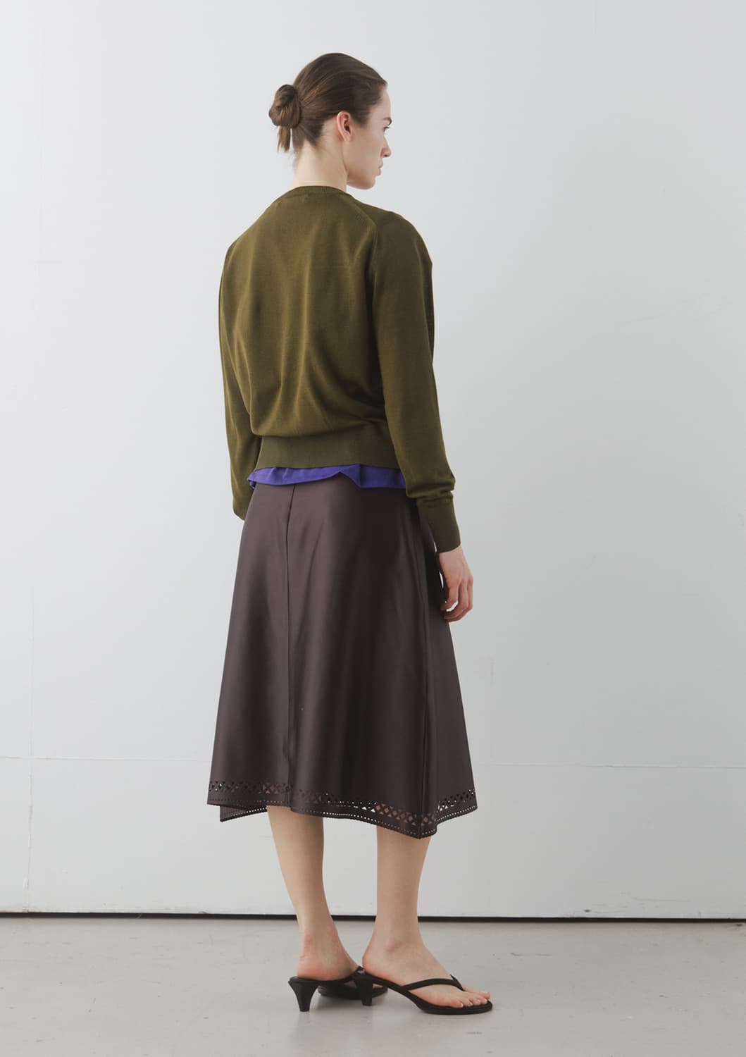 문달 Scallop Skirt in Brown 상품이미지2